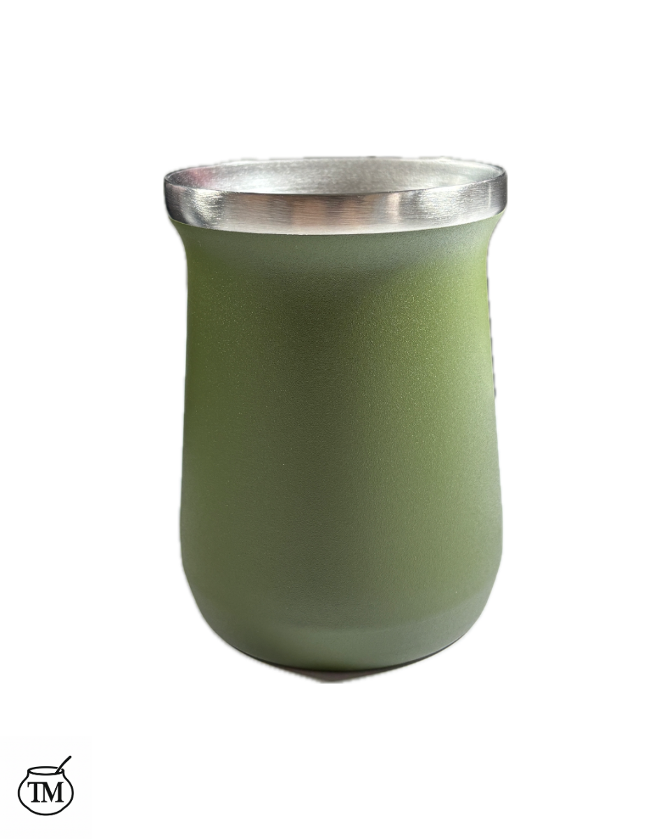 Stainless steel gourd, 240 ml, green